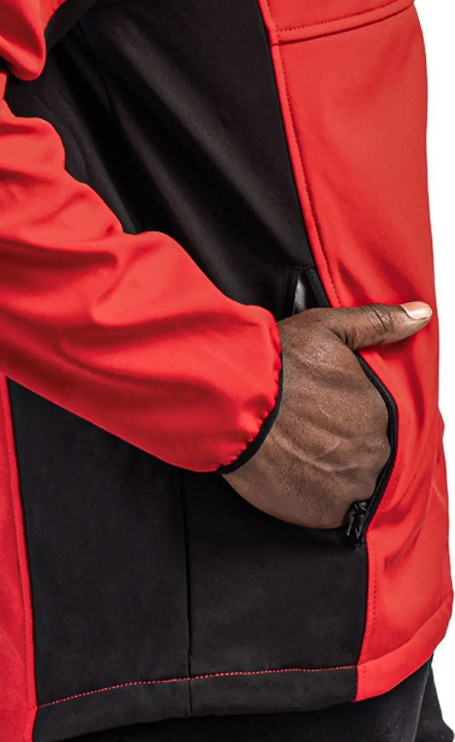 Clique Mqo00056 Narvik Eco Stretch Softshell Full Zip Mens Jacket - Red Black