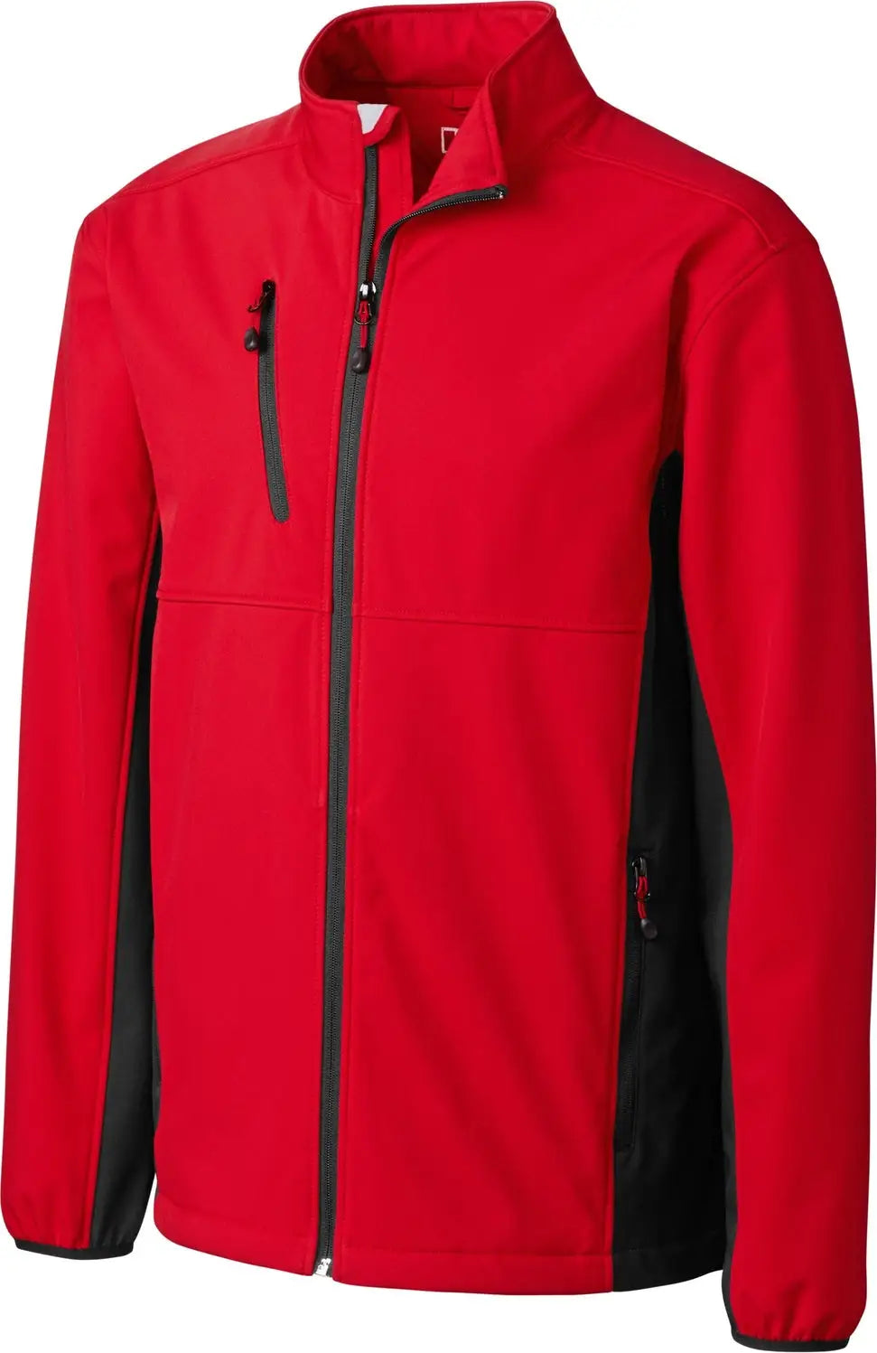 Clique Mqo00056 Narvik Eco Stretch Softshell Full Zip Mens Jacket - Red Black