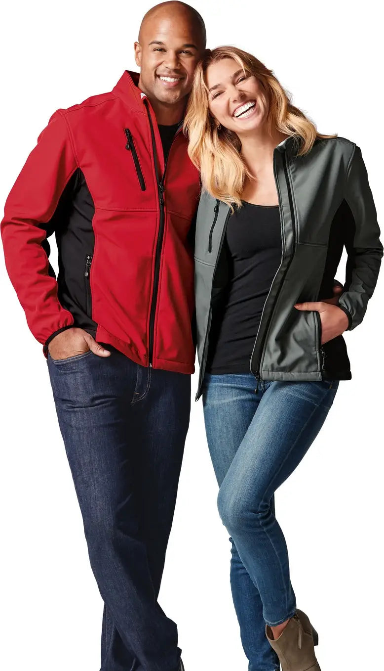 Clique Mqo00056 Narvik Eco Stretch Softshell Full Zip Mens Jacket - Red Black