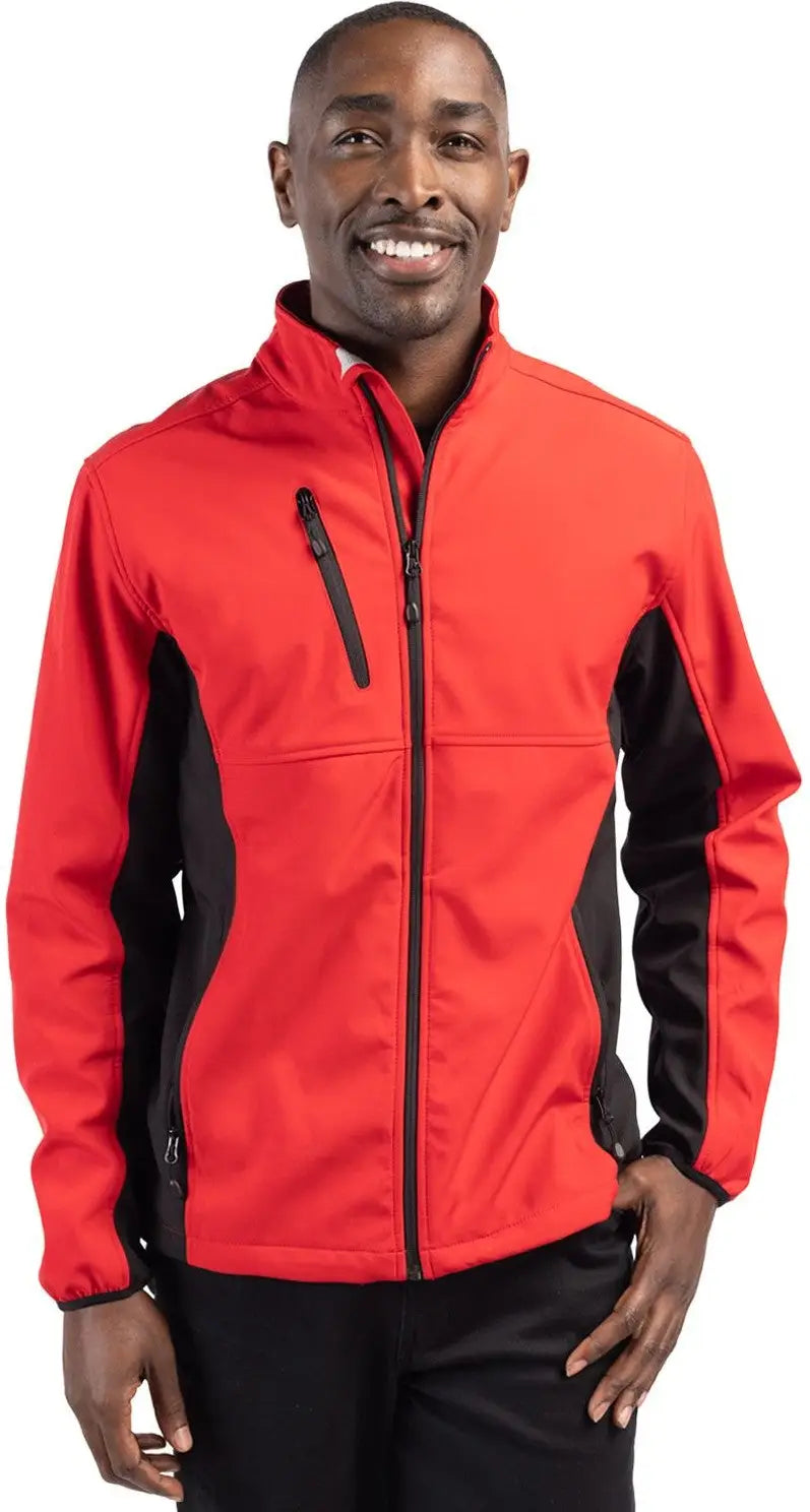 Clique Mqo00056 Narvik Eco Stretch Softshell Full Zip Mens Jacket - Red Black - Red/black / Adult s