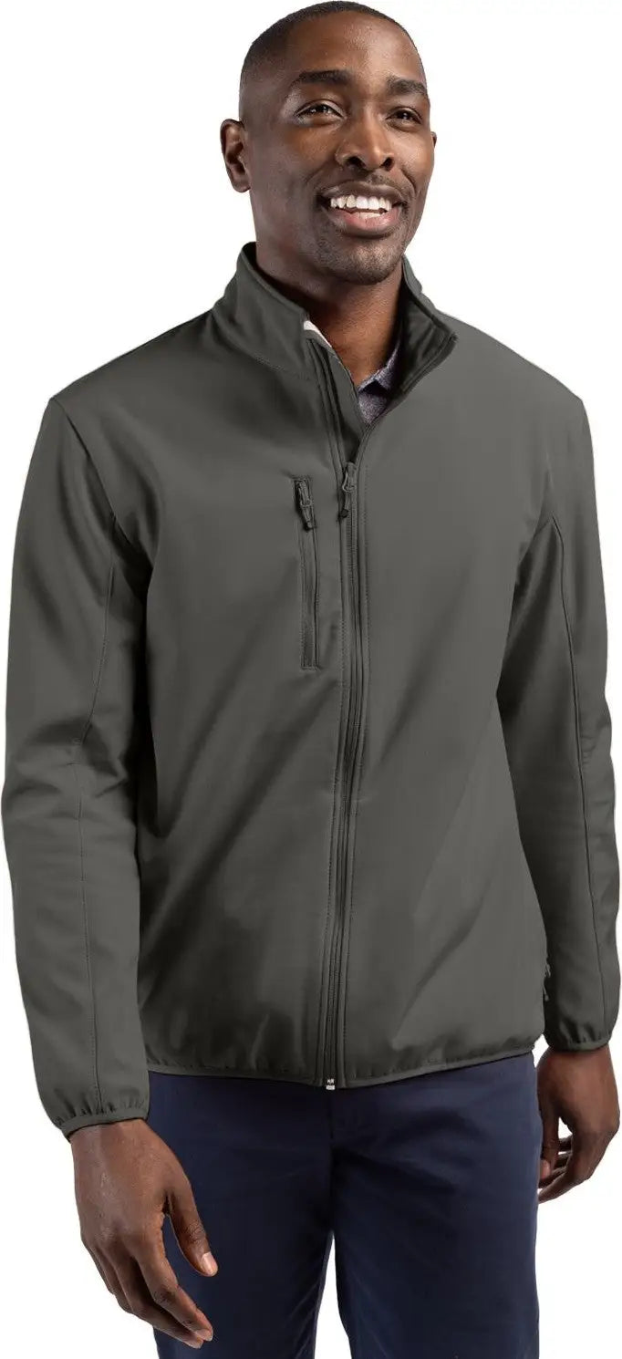Clique Mqo00065 Trail Eco Stretch Softshell Full Zip Mens Jacket - Pure Slate - Adult s