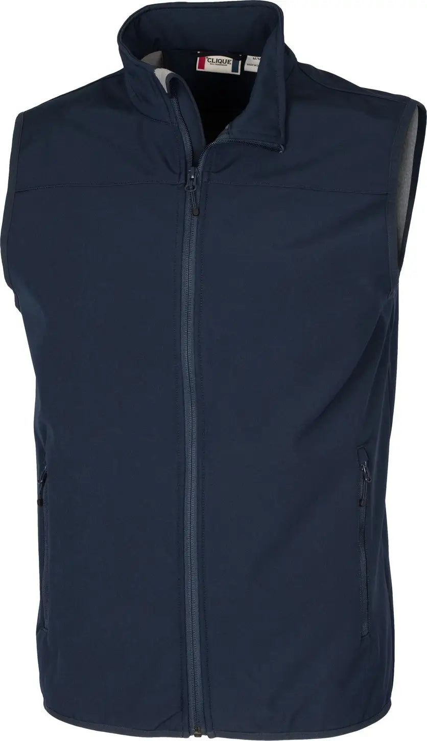 Clique Mqo00068 Trail Eco Stretch Softshell Full Zip Mens Vest - Dark Navy - Adult s