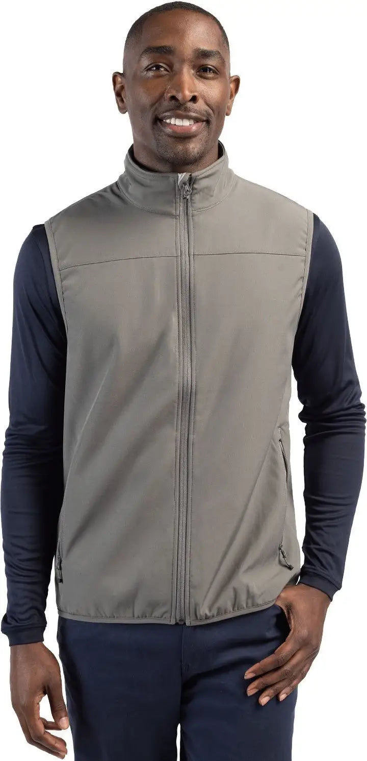 Clique Mqo00068 Trail Eco Stretch Softshell Full Zip Mens Vest - Pure Slate - Adult s