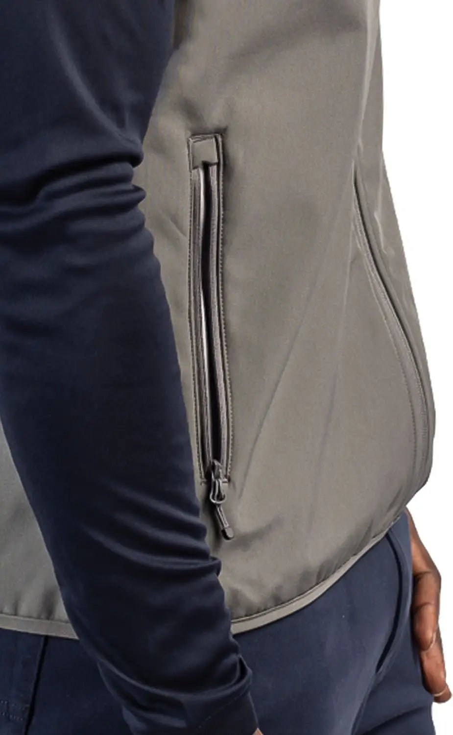 Clique Mqo00068 Trail Eco Stretch Softshell Full Zip Mens Vest - Pure Slate