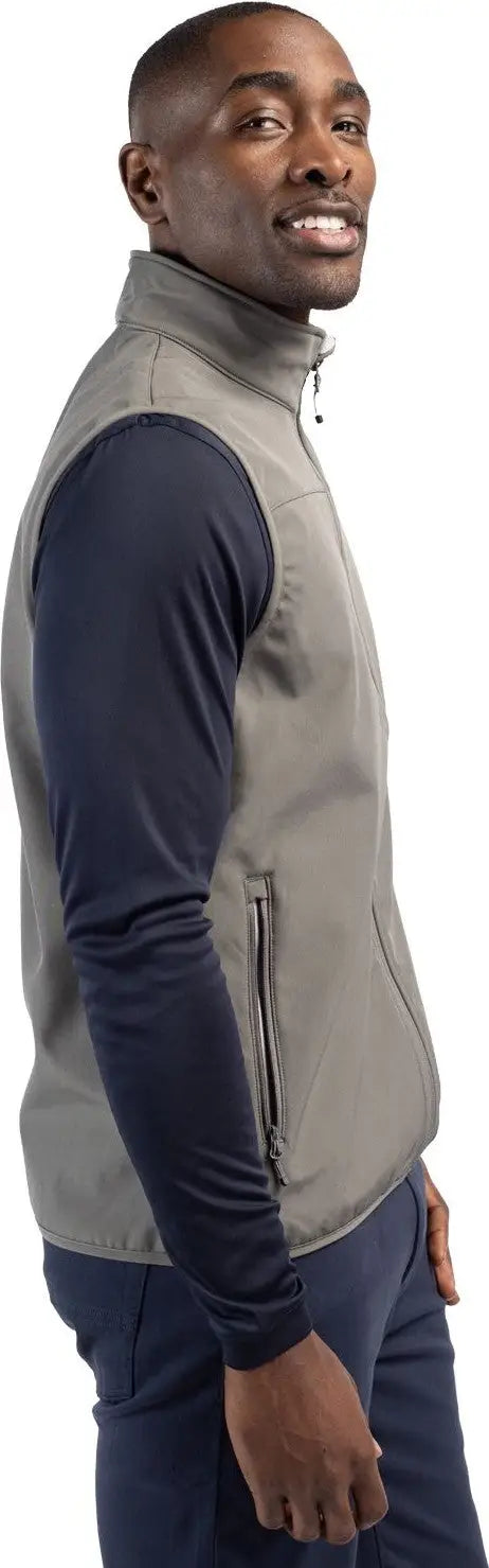 Clique Mqo00068 Trail Eco Stretch Softshell Full Zip Mens Vest - Pure Slate