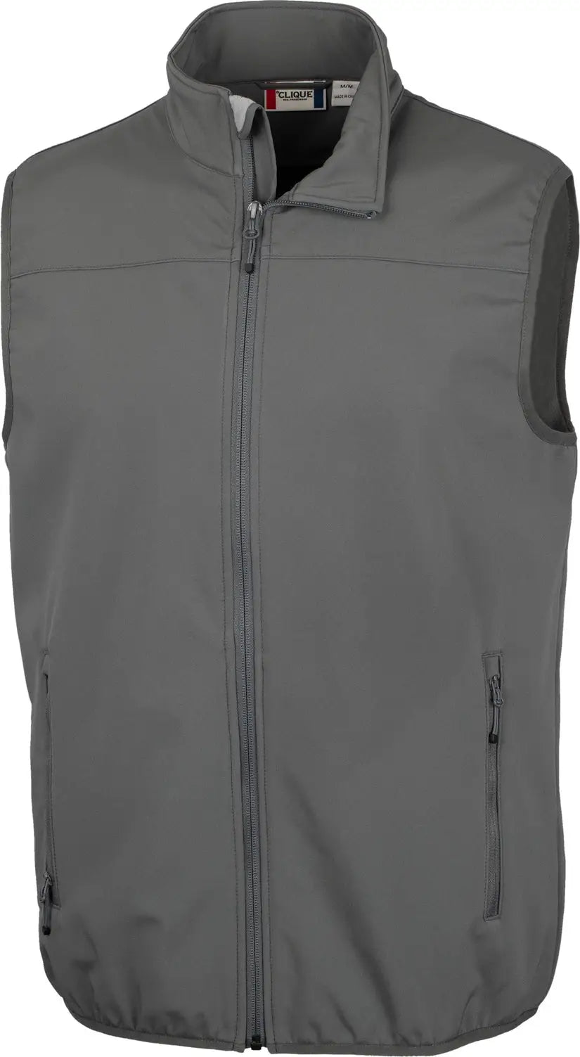 Clique Mqo00068 Trail Eco Stretch Softshell Full Zip Mens Vest - Pure Slate