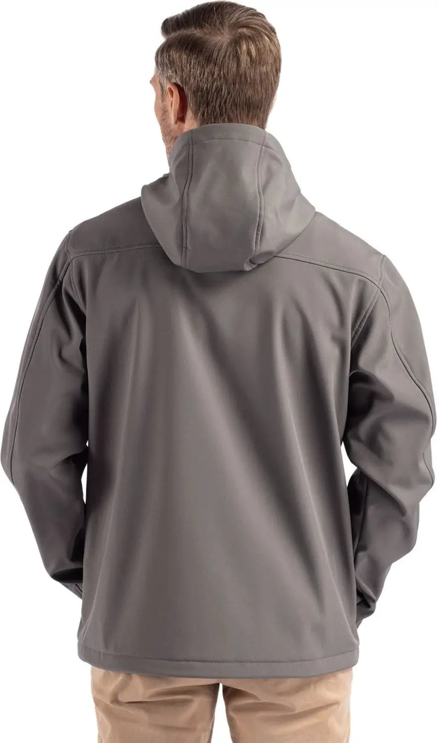 Clique Mqo00075 Telemark Eco Stretch Softshell Full Zip Mens Hooded Jacket - Pure Slate