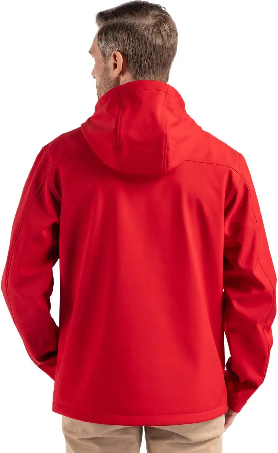 Clique Mqo00075 Telemark Eco Stretch Softshell Full Zip Mens Hooded Jacket - Red