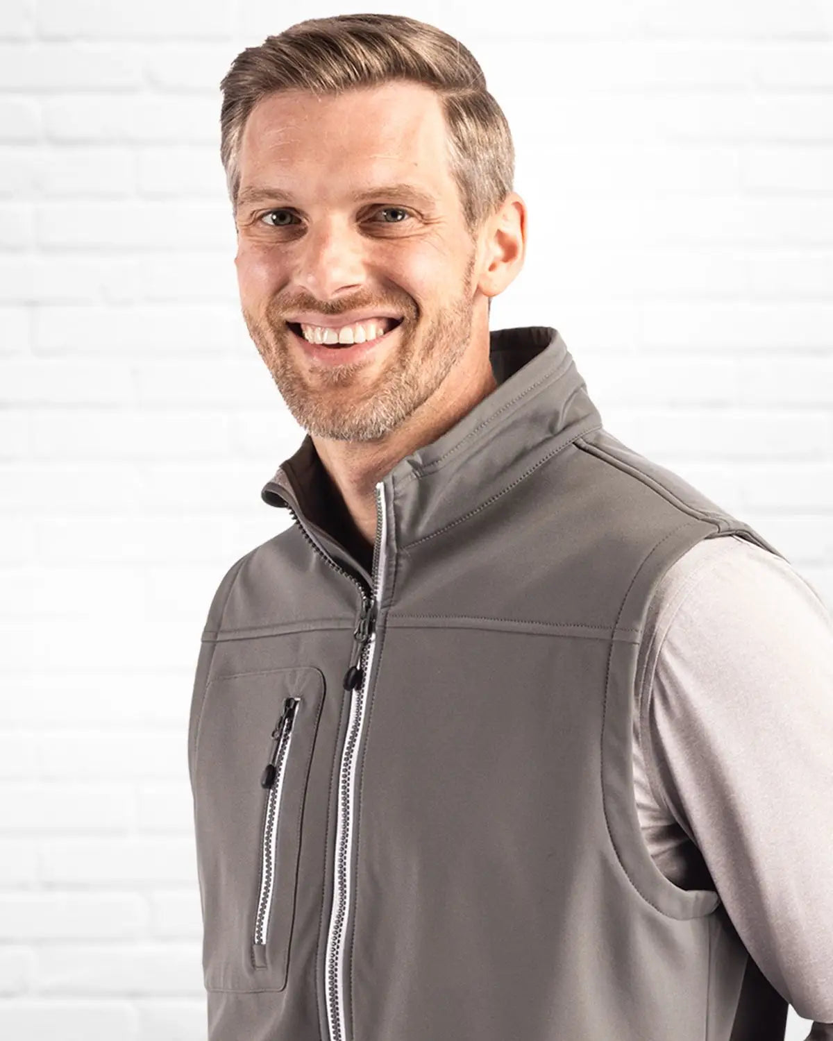 Clique Mqo00076 Telemark Eco Stretch Softshell Mens Vest - Pure Slate