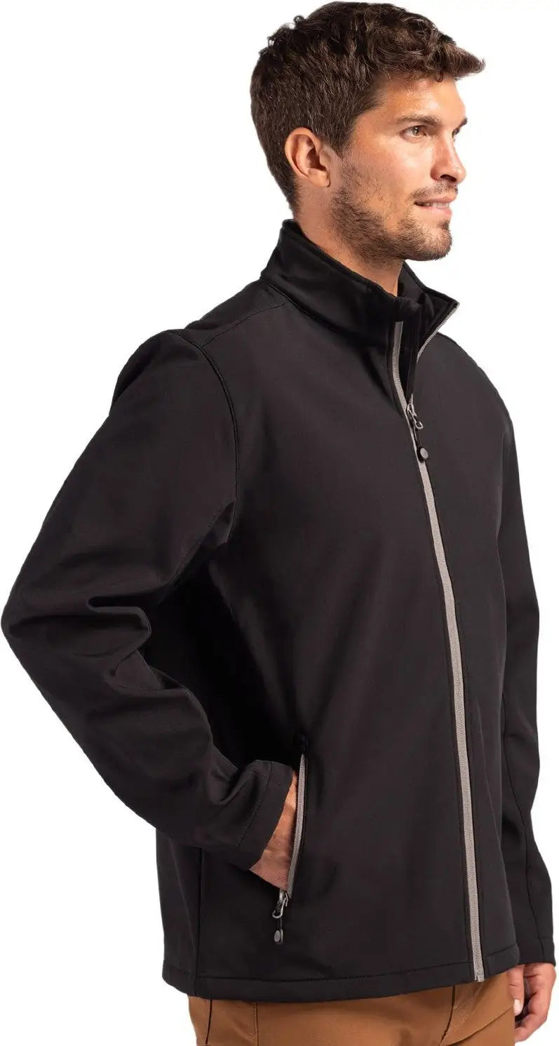 Clique Mqo00077 Tempo Stretch Full Zip Mens Softshell Jacket - Black Pure Slate