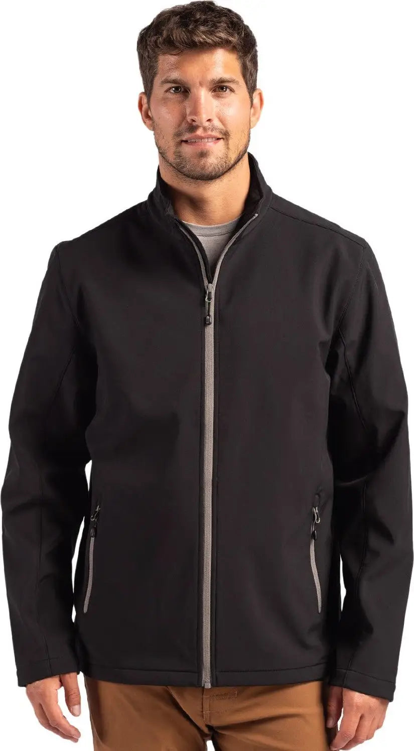 Clique Mqo00077 Tempo Stretch Full Zip Mens Softshell Jacket - Black Pure Slate - Black/pure / Adult s