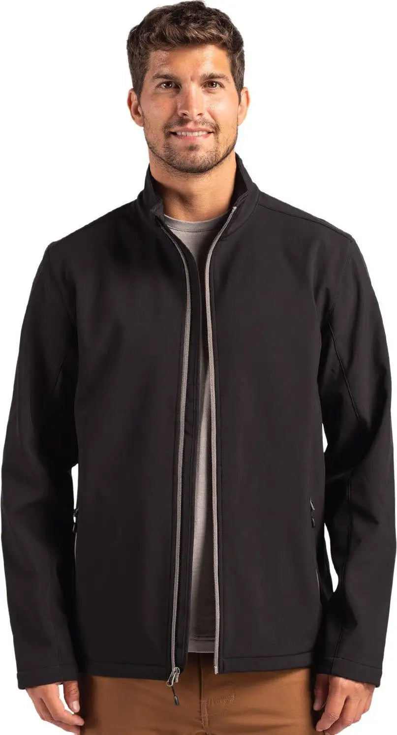 Clique Mqo00077 Tempo Stretch Full Zip Mens Softshell Jacket - Black Pure Slate
