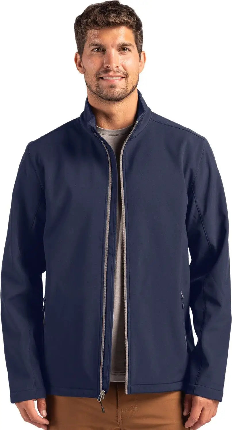 Clique Mqo00077 Tempo Stretch Full Zip Mens Softshell Jacket - Dark Navy Pure Slate