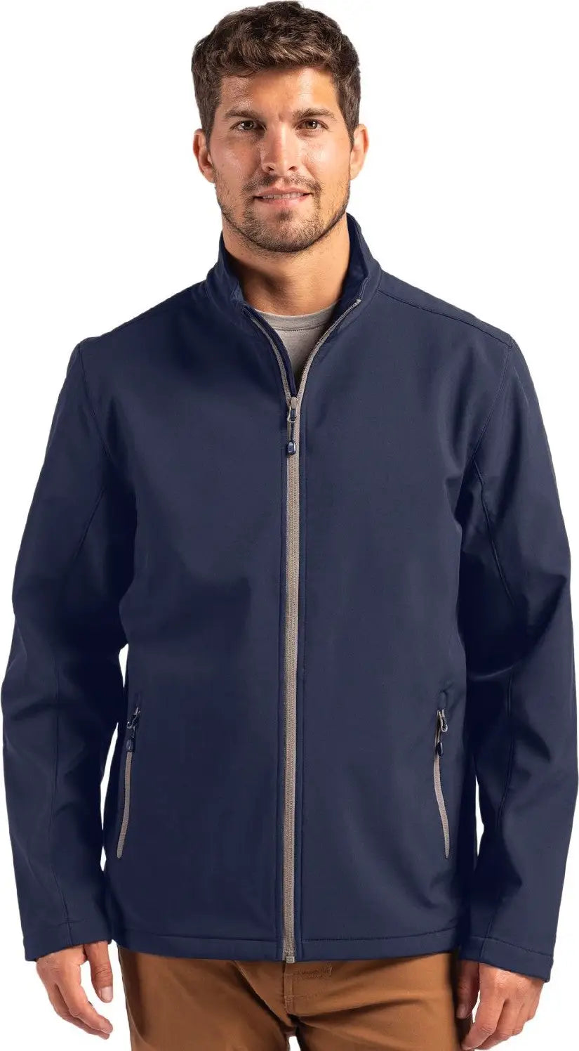 Clique Mqo00077 Tempo Stretch Full Zip Mens Softshell Jacket - Dark Navy Pure Slate - Navy/pure / Adult s