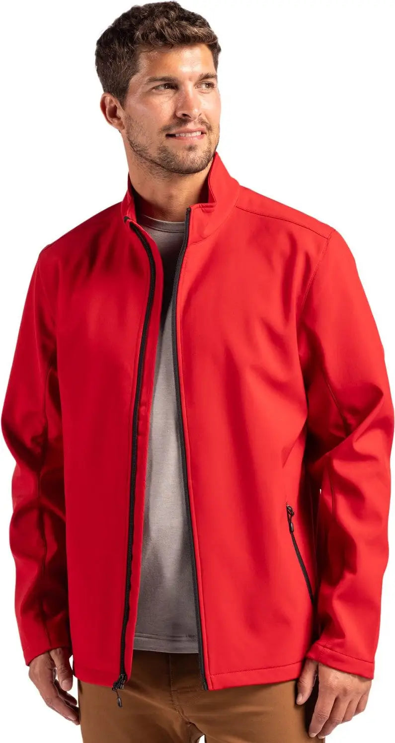 Clique Mqo00077 Tempo Stretch Full Zip Mens Softshell Jacket - Red Black