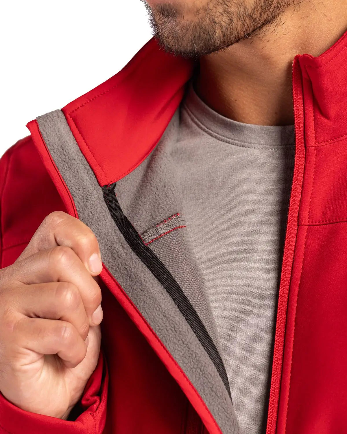 Clique Mqo00078 Tempest Waterproof Full Zip Mens Softshell Jacket - Red