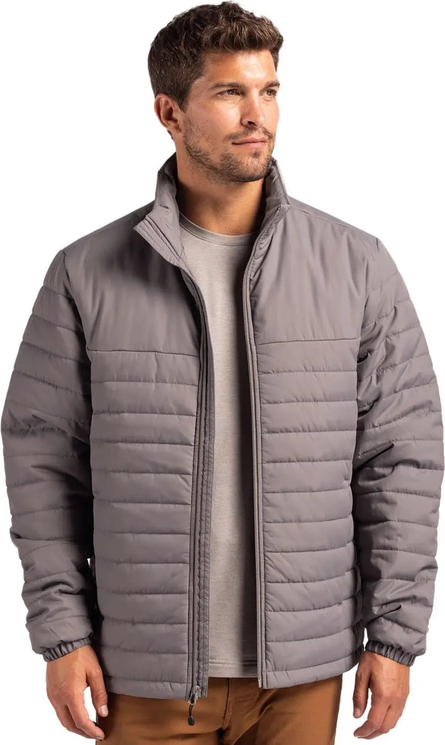 Clique Mqo00079 Elevation Eco Full Zip Mens Puffer Jacket - Pure Slate