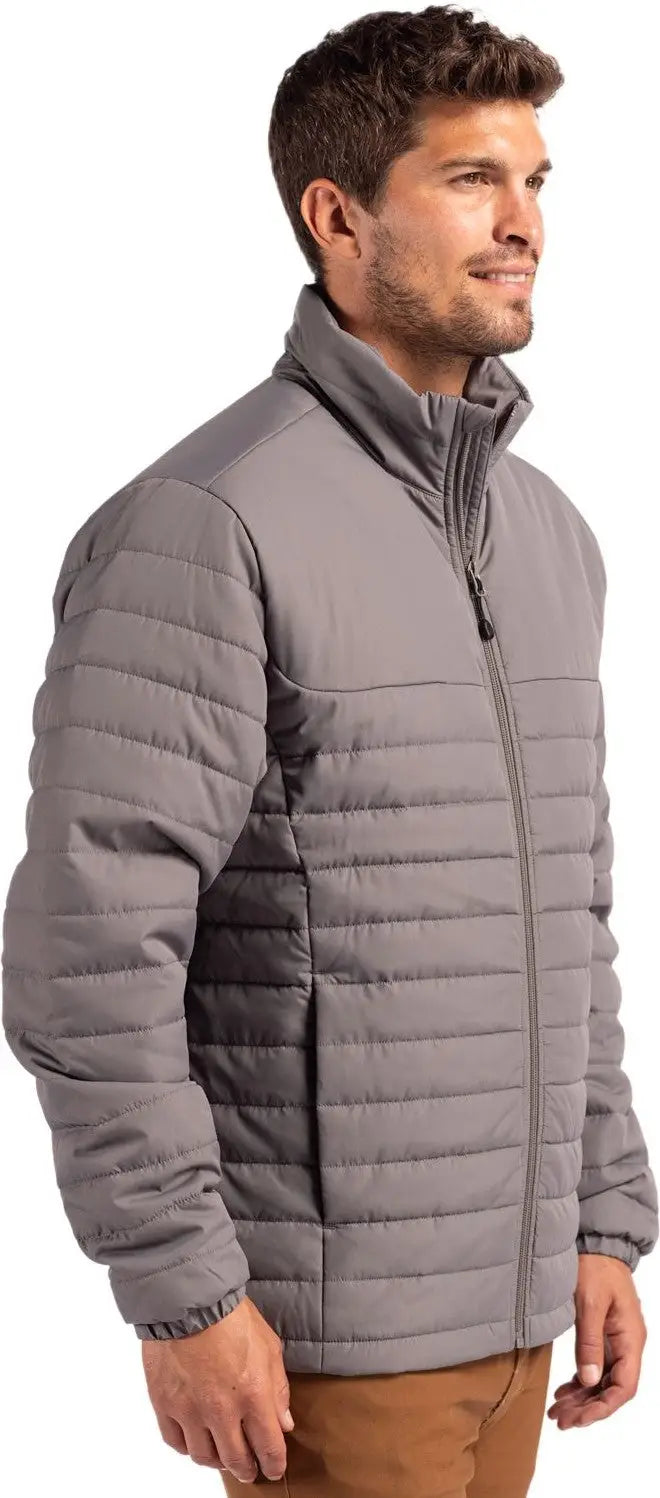 Clique Mqo00079 Elevation Eco Full Zip Mens Puffer Jacket - Pure Slate