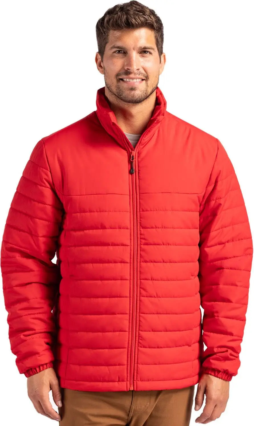 Clique Mqo00079 Elevation Eco Full Zip Mens Puffer Jacket - Red - Adult s
