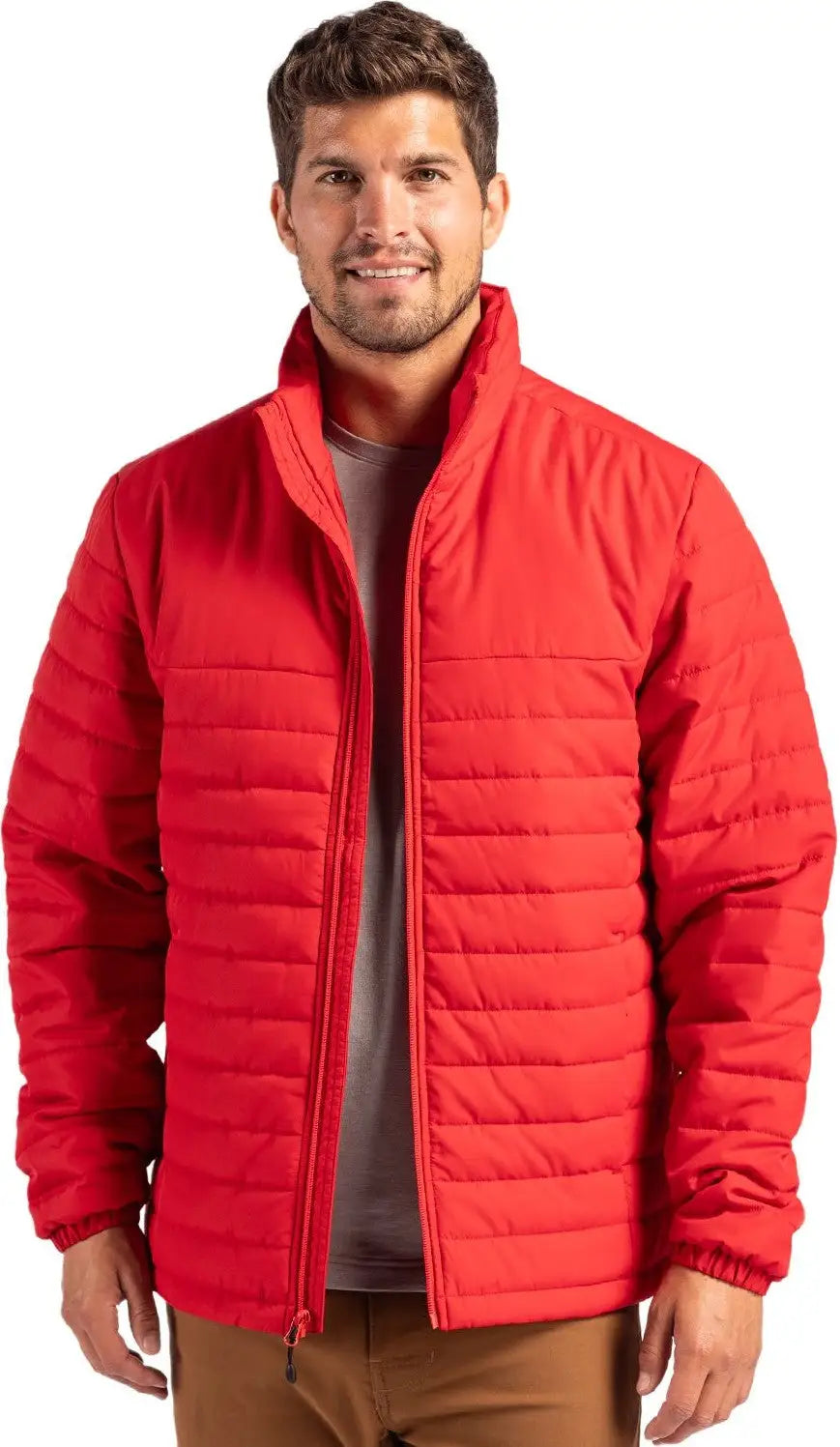 Clique Mqo00079 Elevation Eco Full Zip Mens Puffer Jacket - Red