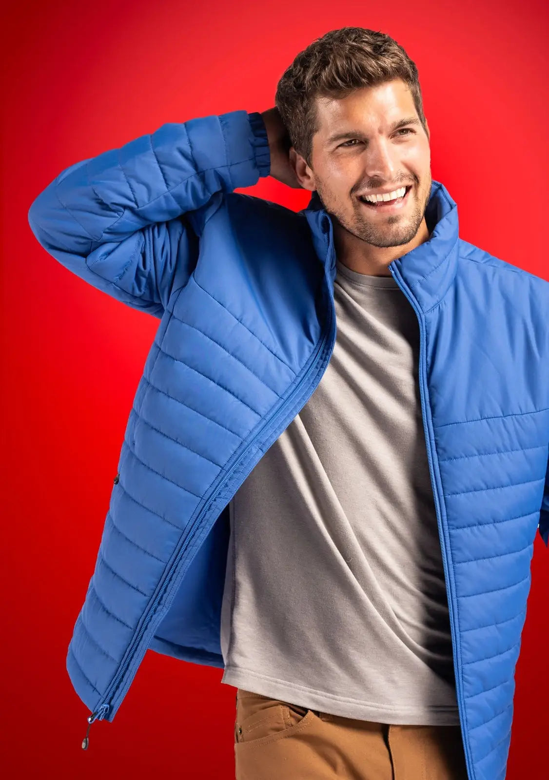 Clique Mqo00079 Elevation Eco Full Zip Mens Puffer Jacket - Royal Blue