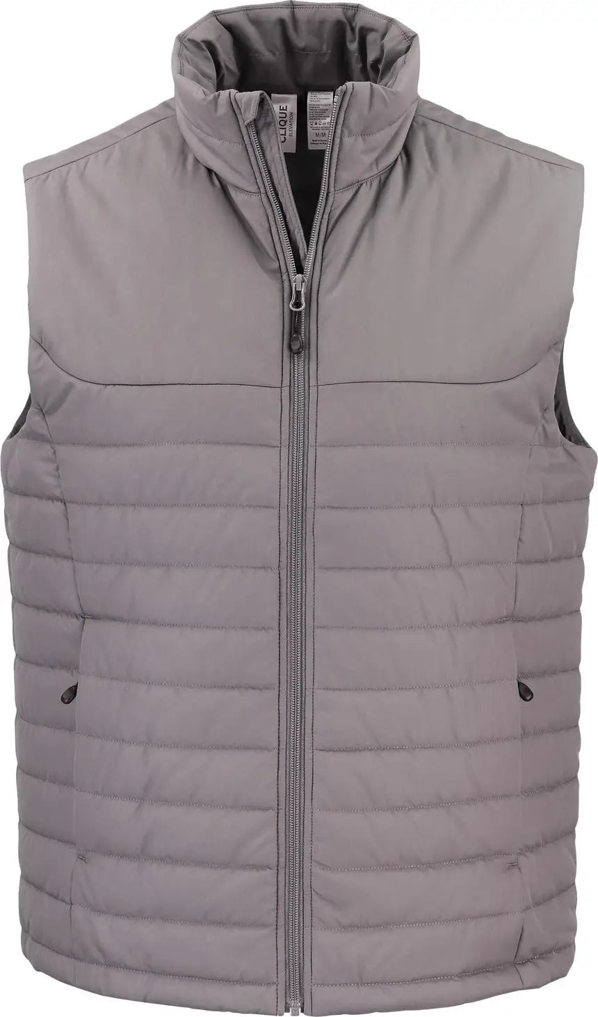 Clique Mqo00080 Elevation Eco Full Zip Mens Puffer Vest - Pure Slate
