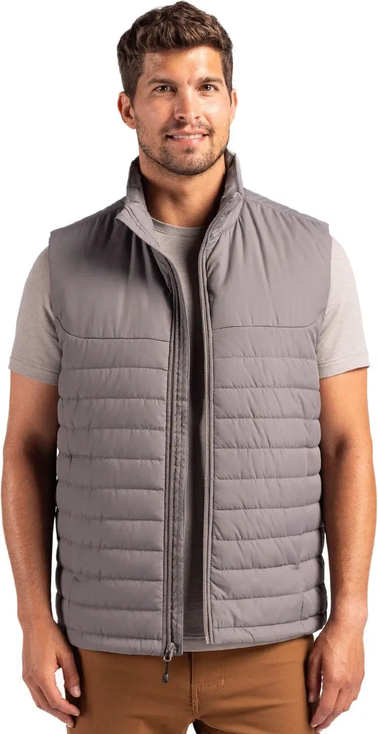 Clique Mqo00080 Elevation Eco Full Zip Mens Puffer Vest - Pure Slate