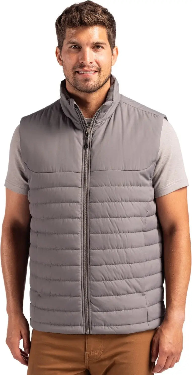 Clique Mqo00080 Elevation Eco Full Zip Mens Puffer Vest - Pure Slate - Adult s