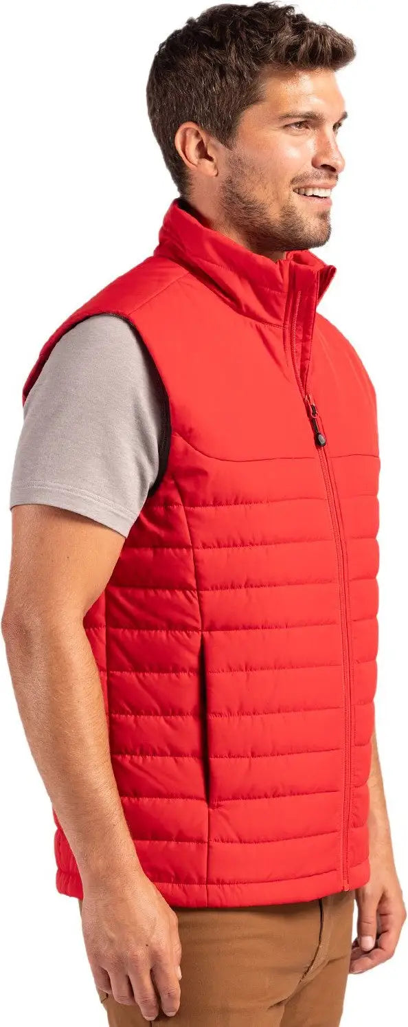 Clique Mqo00080 Elevation Eco Full Zip Mens Puffer Vest - Red