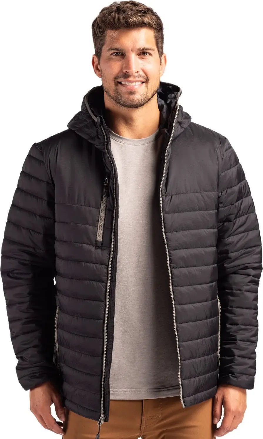 Clique Mqo00081 Valhalla Full Zip Mens Puffer Jacket - Black