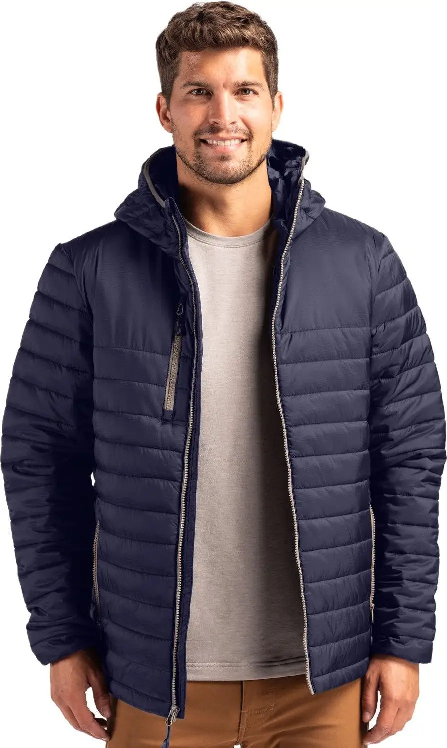 Clique Mqo00081 Valhalla Full Zip Mens Puffer Jacket - Dark Navy