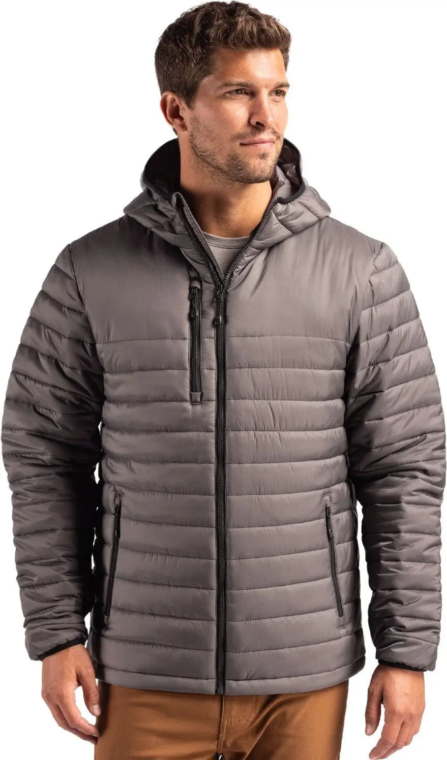 Clique Mqo00081 Valhalla Full Zip Mens Puffer Jacket - Pure Slate - Adult s