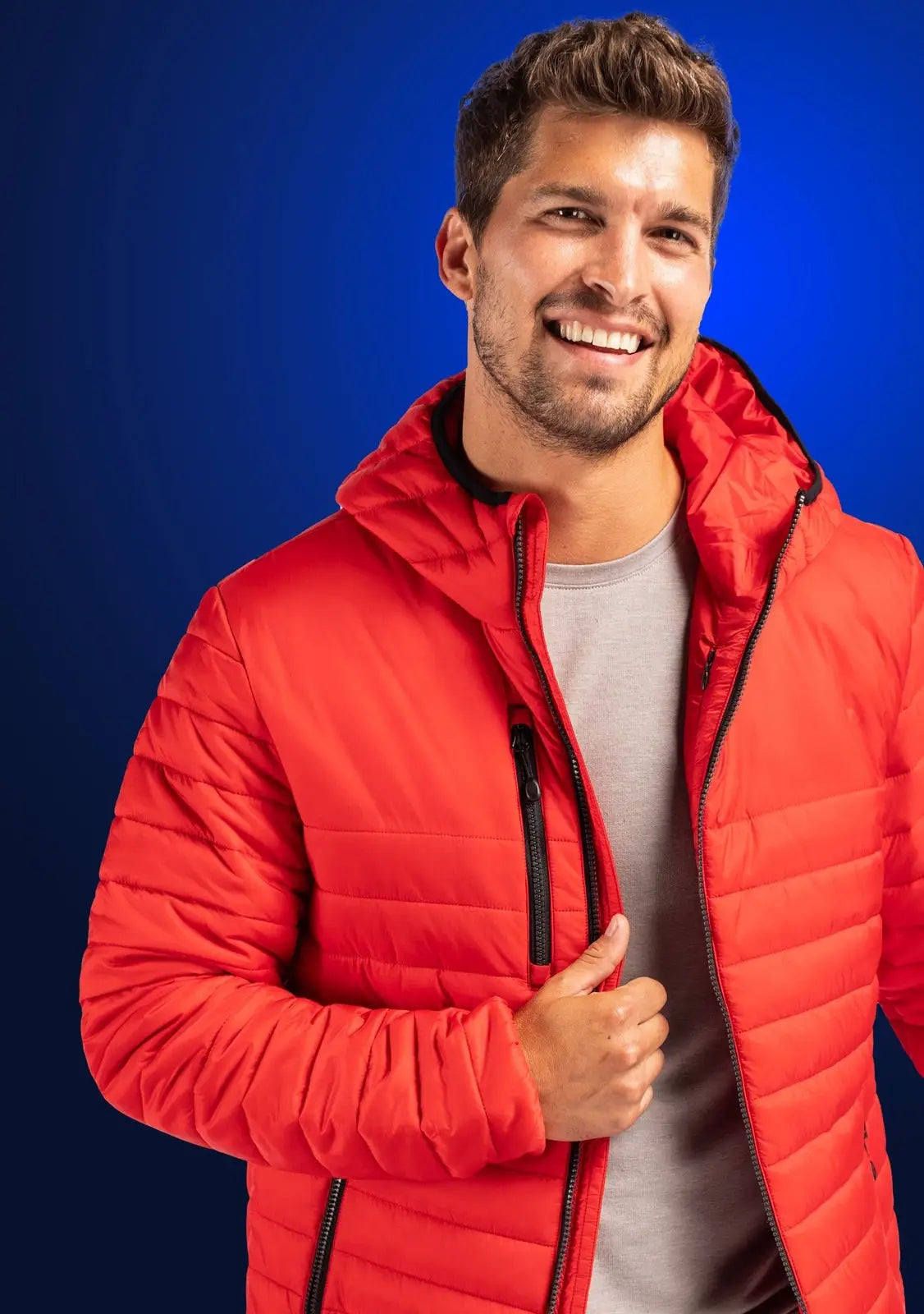 Clique Mqo00081 Valhalla Full Zip Mens Puffer Jacket - Red