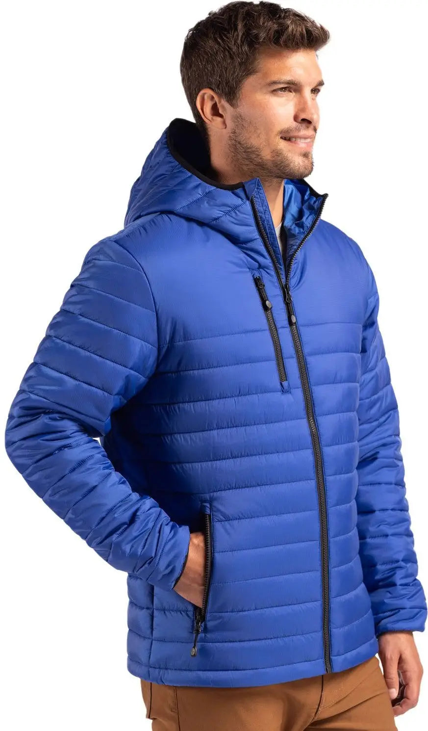 Clique Mqo00081 Valhalla Full Zip Mens Puffer Jacket - Royal Blue