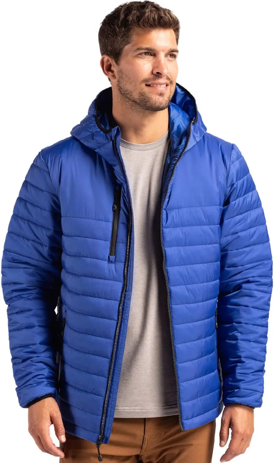 Clique Mqo00081 Valhalla Full Zip Mens Puffer Jacket - Royal Blue