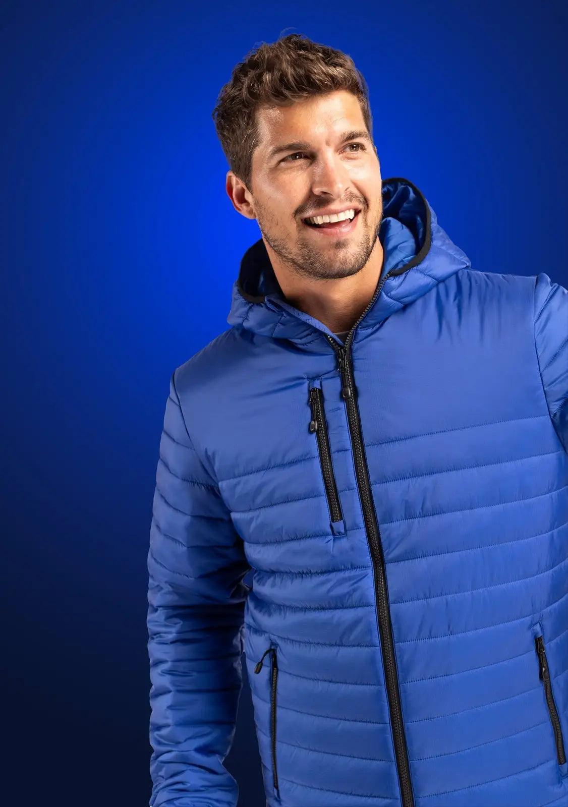 Clique Mqo00081 Valhalla Full Zip Mens Puffer Jacket - Royal Blue
