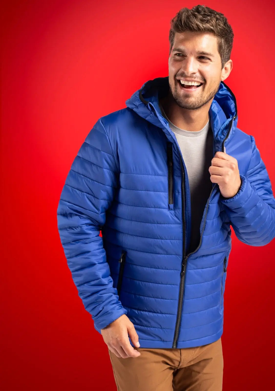 Clique Mqo00081 Valhalla Full Zip Mens Puffer Jacket - Royal Blue