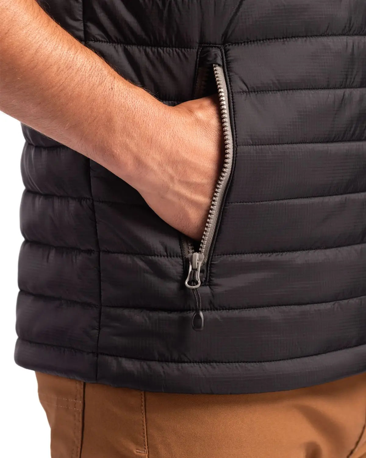 Clique Mqo00082 Valhalla Full Zip Mens Puffer Vest - Black