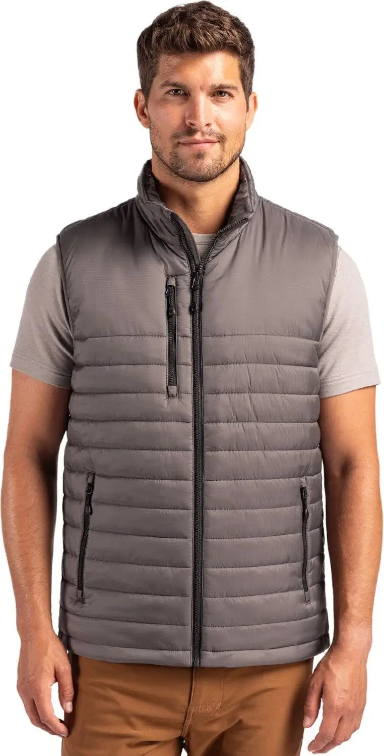 Clique Mqo00082 Valhalla Full Zip Mens Puffer Vest - Pure Slate - Adult s