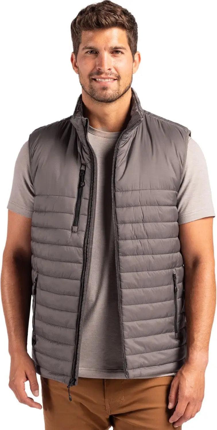 Clique Mqo00082 Valhalla Full Zip Mens Puffer Vest - Pure Slate