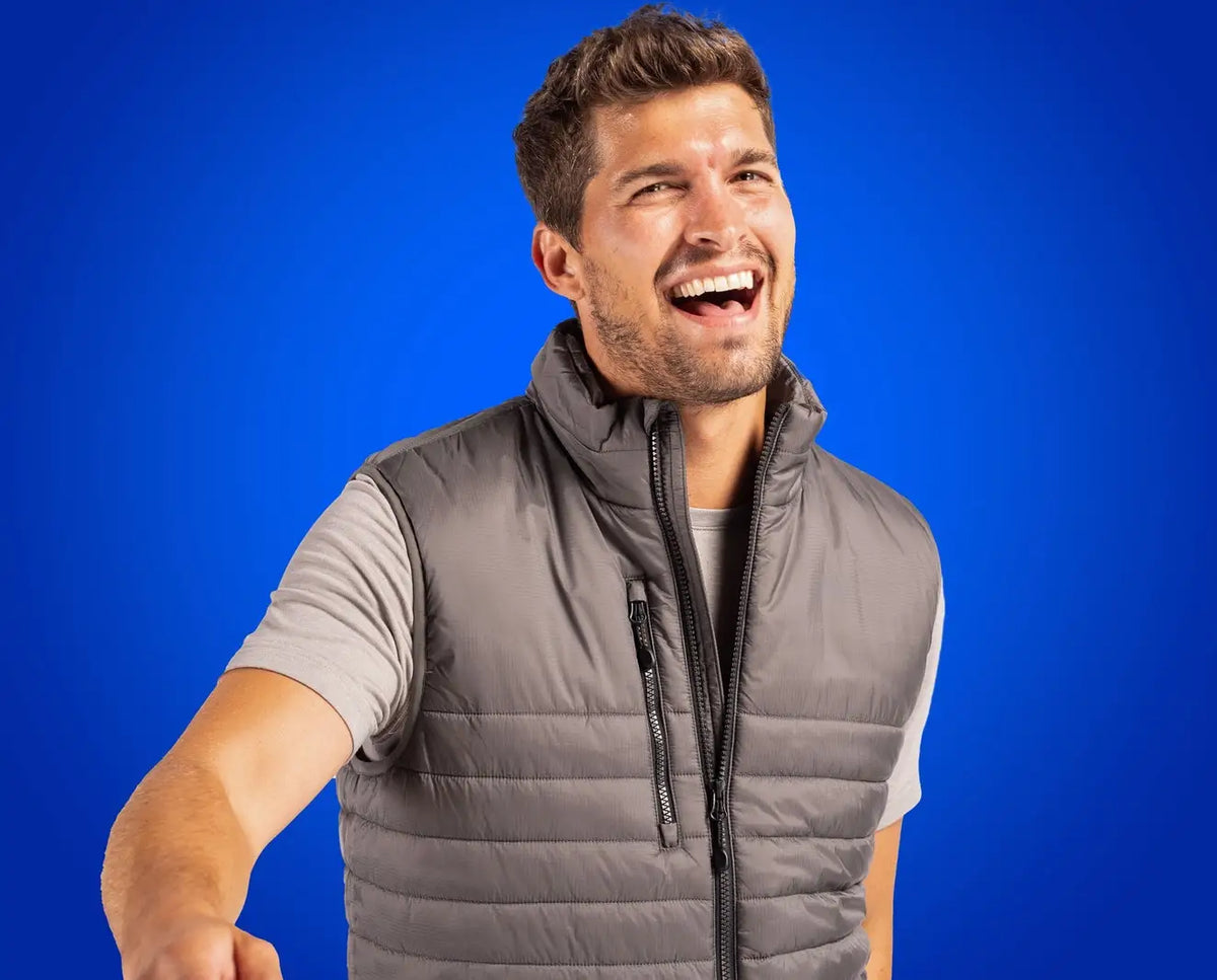 Clique Mqo00082 Valhalla Full Zip Mens Puffer Vest - Pure Slate