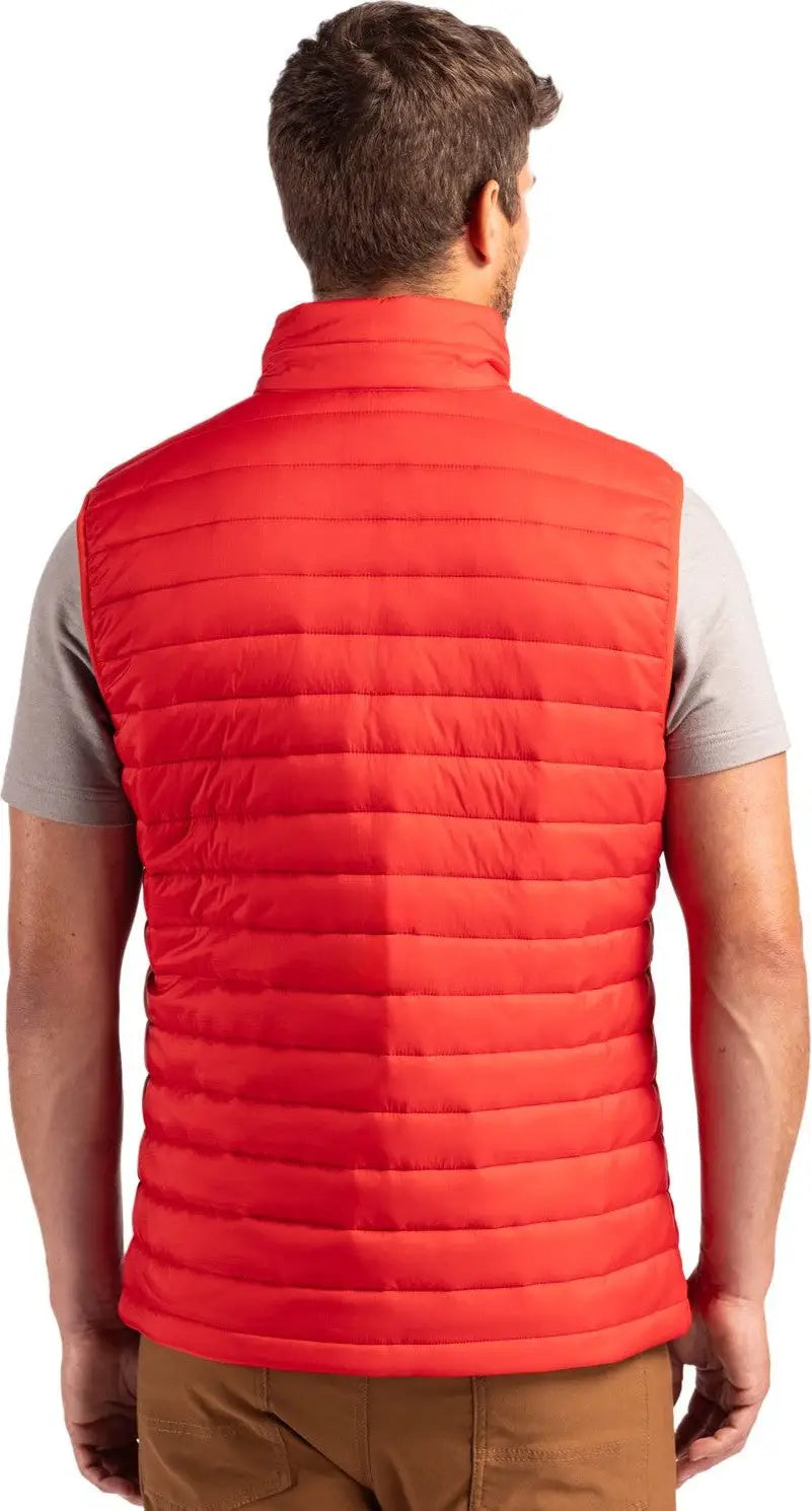 Clique Mqo00082 Valhalla Full Zip Mens Puffer Vest - Red