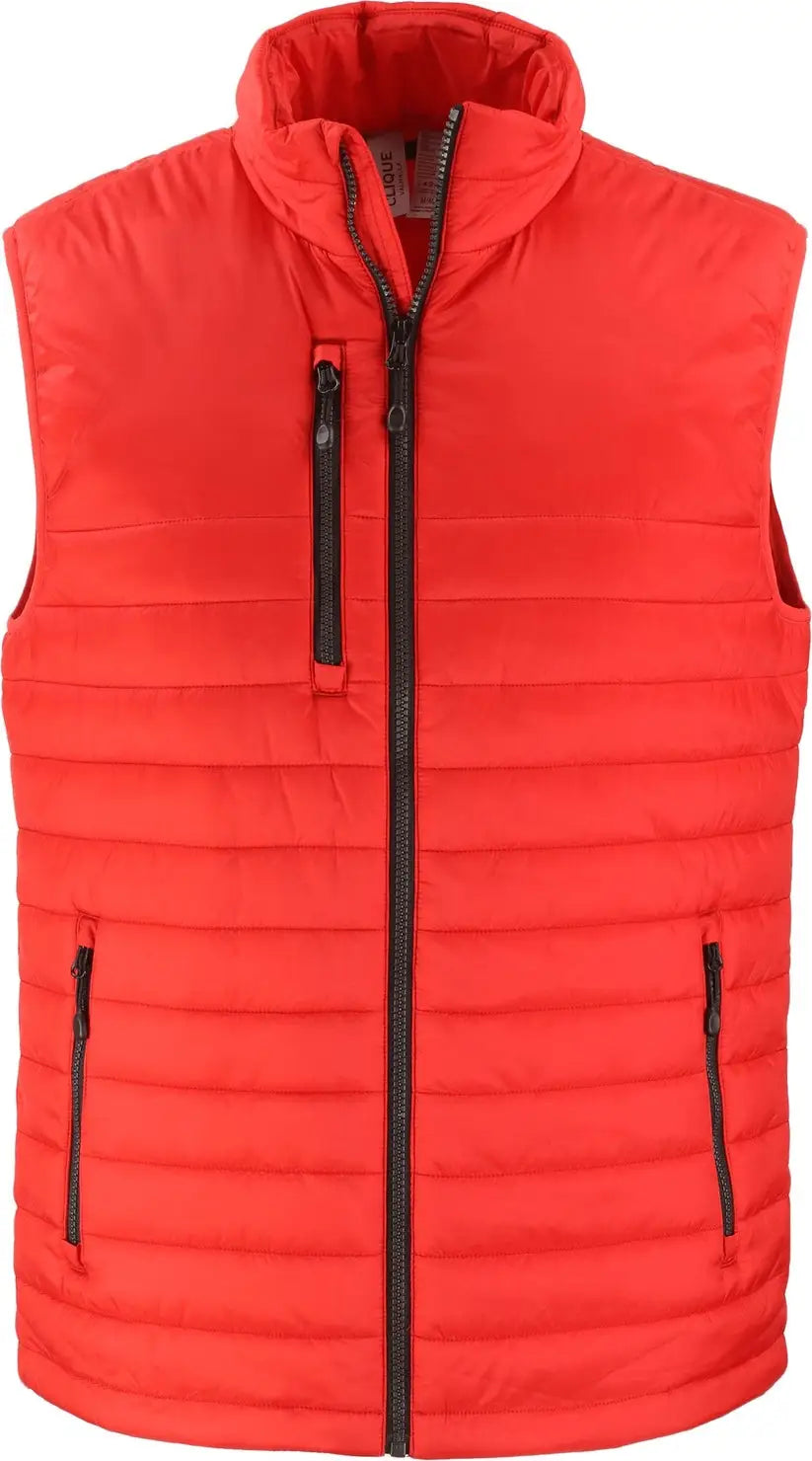 Clique Mqo00082 Valhalla Full Zip Mens Puffer Vest - Red