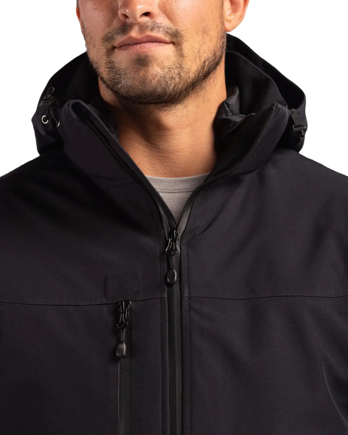 Clique Mqo00083 Cornice 3-in-1 Eco Waterproof Parka + Inner Layer Full Zip Mens Jacket System - Black