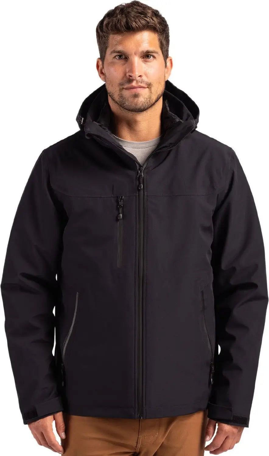 Clique Mqo00083 Cornice 3-in-1 Eco Waterproof Parka + Inner Layer Full Zip Mens Jacket System - Black - Adult s