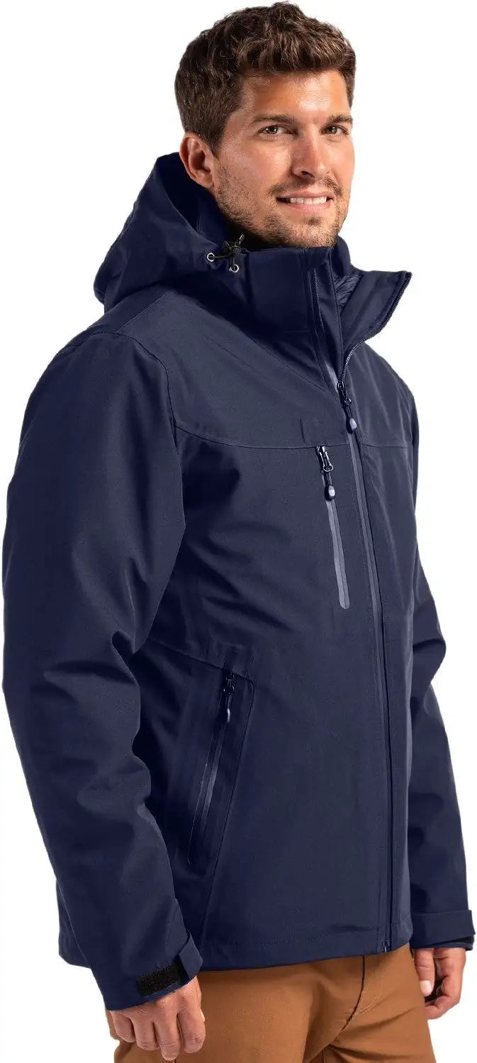 Clique Mqo00083 Cornice 3-in-1 Eco Waterproof Parka + Inner Layer Full Zip Mens Jacket System - Dark Navy