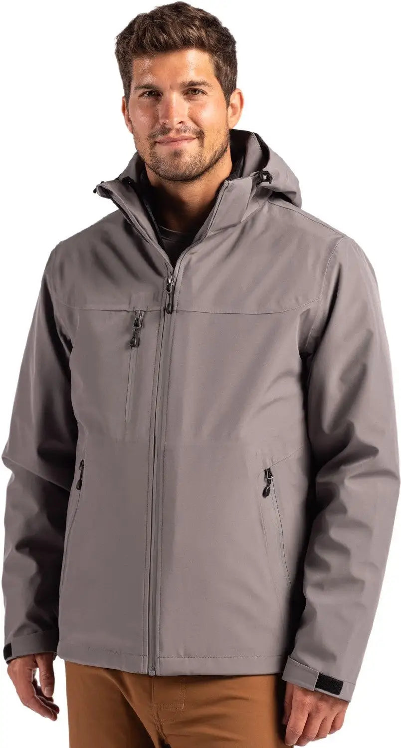 Clique Mqo00083 Cornice 3-in-1 Eco Waterproof Parka + Inner Layer Full Zip Mens Jacket System - Pure Slate - Adult s