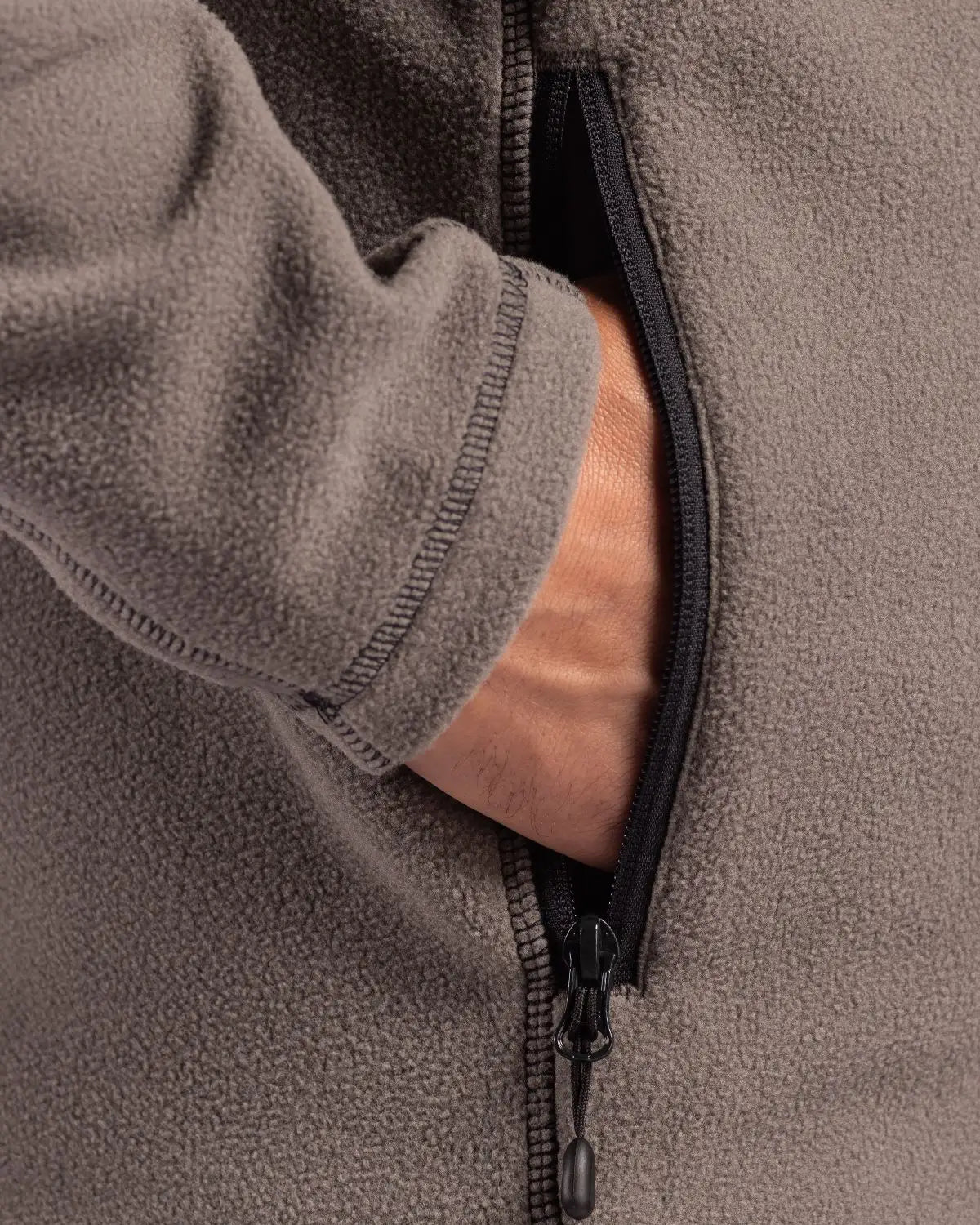 Clique Mqo00084 Powder Fleece Full Zip Mens Jacket - Pure Slate