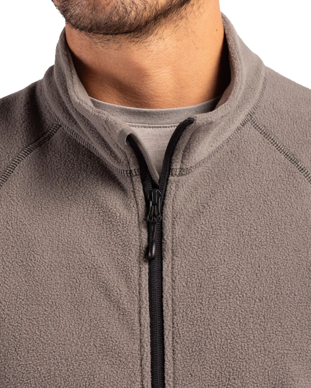 Clique Mqo00084 Powder Fleece Full Zip Mens Jacket - Pure Slate