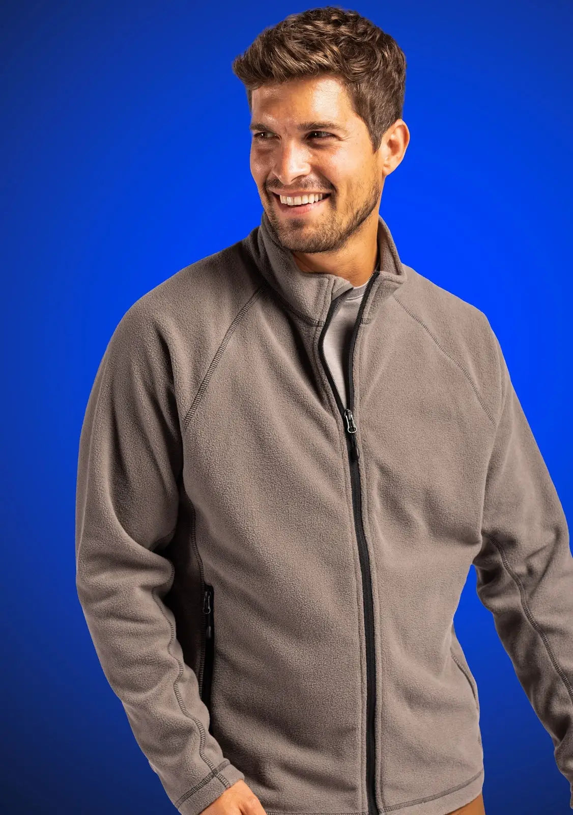 Clique Mqo00084 Powder Fleece Full Zip Mens Jacket - Pure Slate